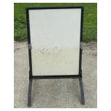 Double sided dry erase metal sign