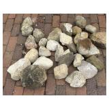 Small pile of variety sized rocks