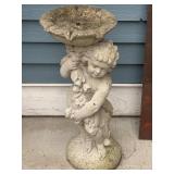 Concrete Cherub Bird Fountain/Bath