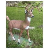 Concrete deer garden statue 50in tall w/ antlers