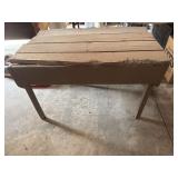 Rustic slatted accent table