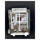 Handcrafted Miniature Antique Shop Shadow Box