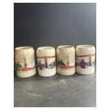 (4) Denber Christkindl Market Beer Steins