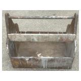 Vtg. wooden toolbox caddy