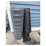 Roll of woven wire & tar paper