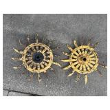 2- 18.75' steel rotary hoe wheels