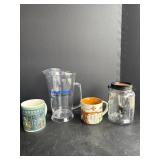 wax warmer, coffee mugs, pitcher