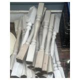 Porch wood balusters and spindles