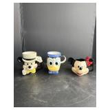Vintage Walt Disney Mickey Mouse Mugs