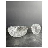 McGee Glass Aztec Pressed Glass Dish &