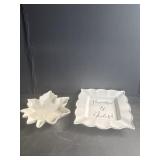 (2) Hobby Lobby Fall Glass Pieces