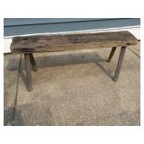 Primitive wooden bench