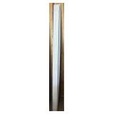 Sets of white wooden trim.