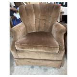 Smith Brothers brown velour arm chair