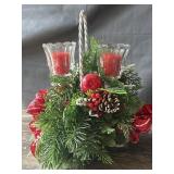 Christmas centerpiece candle holder decoration