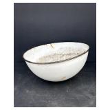 White Enamelware Bowl