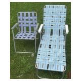 Sunbeam folding lawn chair & sitting lawn chair