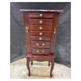 Standing 6 Drawer Jewelry Armoire