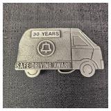 VTG Bell System 30 Yrs Safe Driving Award Buckle