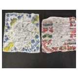 2 vtg State Lady Handkerchiefs