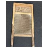 Busy Bee No. 16 wood & corrugated metal washboard