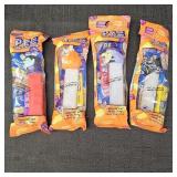 (4) Pez Candy Dispensers: Halloween Vampire, J