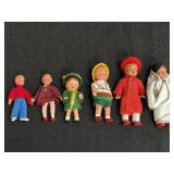 Variety of miniature dolls (6), 3in - 4.5in
