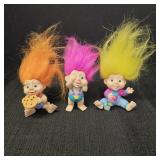 (3) 1991 Applause Magic Troll Babies