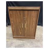 2 door media storage cabinet with key
