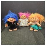 (3) 1986 Thomas Dam Norfin Troll Dolls