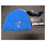 Colt memorabilia, beanie hat, elastic bracelet &