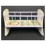 1980s Cabbage Patch Kids Wooden Rocking Cradle /