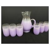 Lavender Frosted Pitcher & Glasses Set