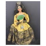 Vtg. Munecos Carselle Flamenco Dancer Doll w/ Fan