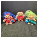 (3) 1986 Thomas Dam Norfin Troll Dolls