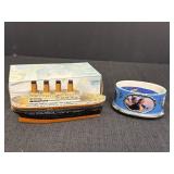 Titanic hinged trinket box & music box -