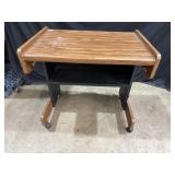 Laminated wood desk/printer stand on casters
