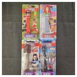 (4) Pez Candy Dispensers: Power Rangers, Disney