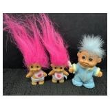 (3) Russ Troll Babies 2in & 3in tall