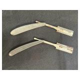 2 Durham-Duplex safety/straight folding razors