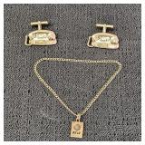 AT&T Chain & Western Electric Princess Cufflinks