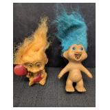 (2) Rubber Trolls, Russ Berrie 1992, 1991 T.N.T