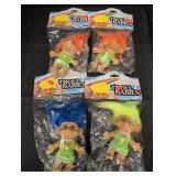 (4) Troll Babies new in package 4in tall