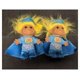 (2) Russ Troll Super Grad Dolls 5in tall