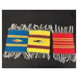3 Artesanias Mayo miniature woven textile table