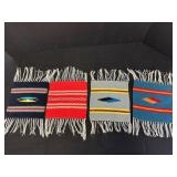 4 Artesanias Mayo miniature woven textile table