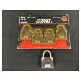 First Watch 4-pack of 1-9/16' laminated padlocks