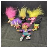(6) Various Vintage Trolls