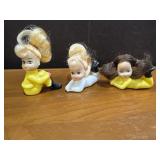 3 blow molded & vinyl cake topper figurines