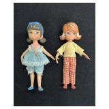 2- 4.5' 1965 Hasbro Dolly Darlings dolls